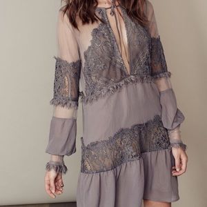 For Love and Lemons Frilled Mini Dress